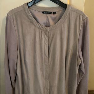 H by Halston Women’s grey lightweight faux suede jacket